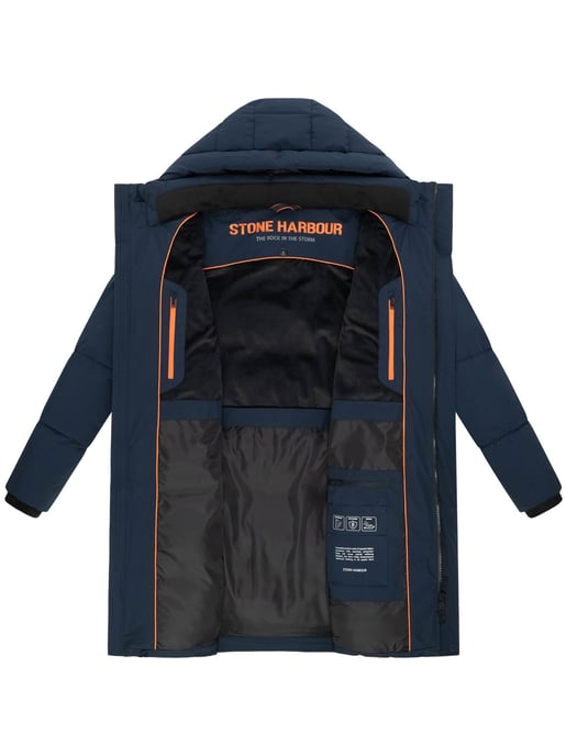 Stone Harbour Herren Steppmantel Hadrieen mit Fleecefutter & Kapuze - Image 5
