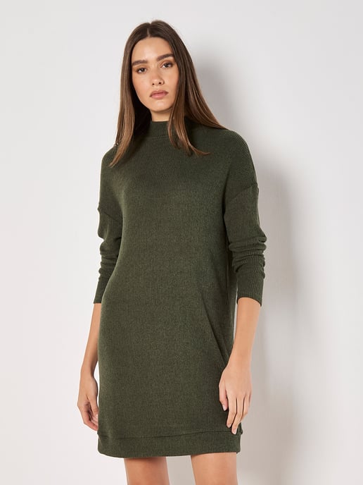 Apricot Minikleid aus Rippenstrick - Image 3