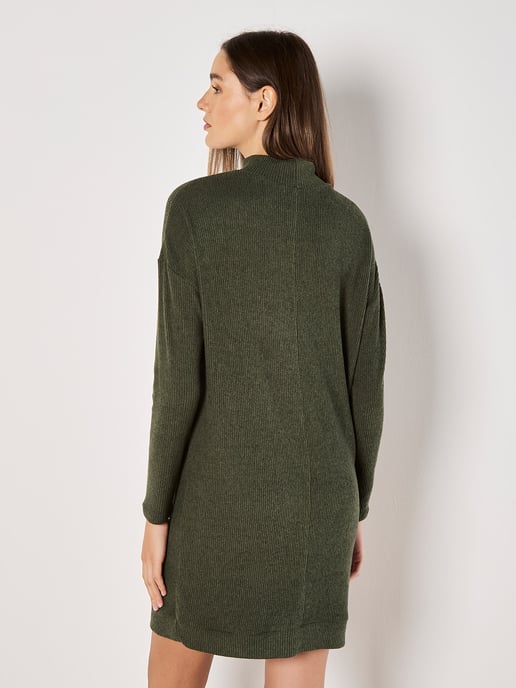 Apricot Minikleid aus Rippenstrick - Image 4