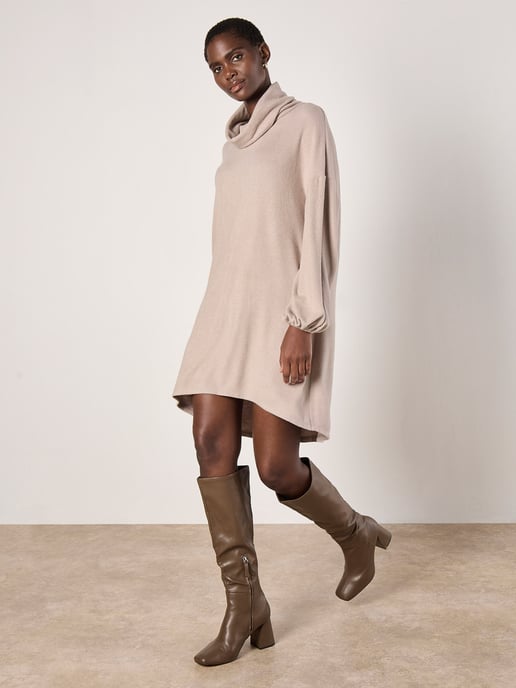 Apricot Weiches Midikleid aus Strick - Image 2
