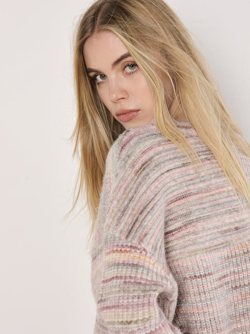 Apricot Space Dye Boxy-Pullover - Image 4