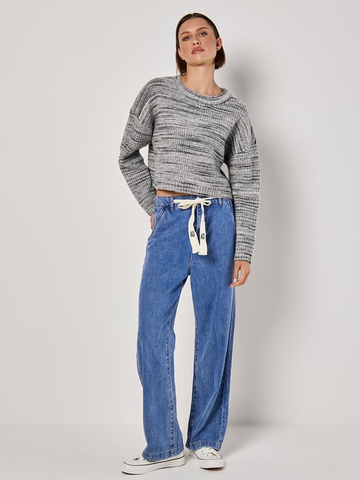 Apricot Space Dye Boxy-Pullover - Image 1