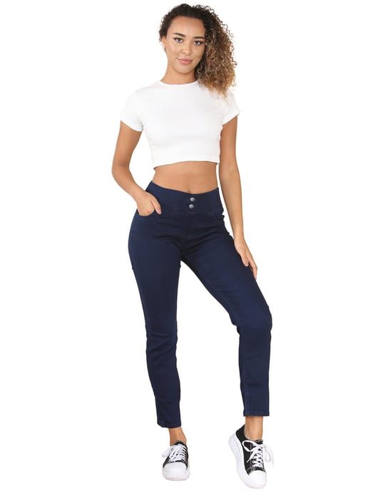 Enzo | Damen Jeans mit weitem Bund - Image 4
