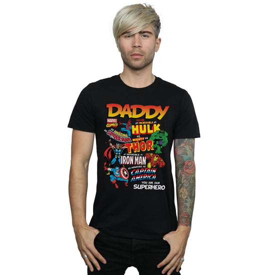 Marvel - "Our Dad Superhero" T-Shirt für Herren (Schwarz) - Image 3