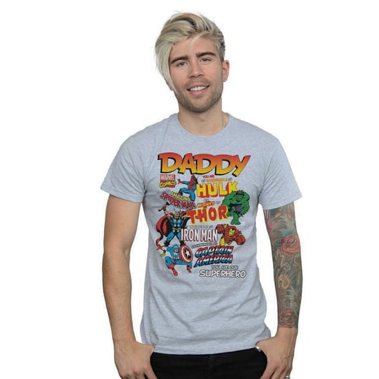 Marvel - "Our Dad Superhero" T-Shirt für Herren (Grau) - Image 3