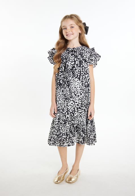 Faina Kleid Mädchen (Kids) schwarz weiss - Image 2