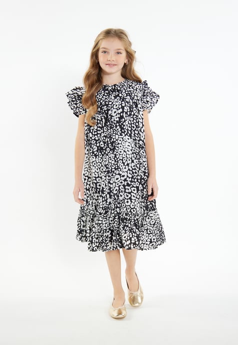 Faina Kleid Mädchen (Kids) schwarz weiss - Image 3