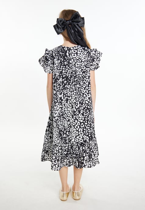 Faina Kleid Mädchen (Kids) schwarz weiss - Image 4