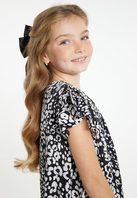 Faina Kleid Mädchen (Kids) schwarz weiss - Image 5