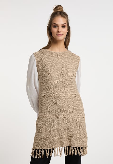 usha Strickkleid Damen Beige - Image 3