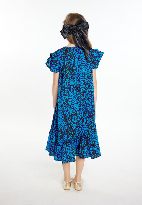 Faina Kleid Mädchen (Kids) Blau Schwarz - Image 4