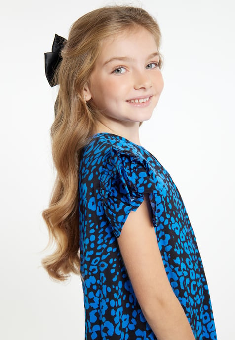 Faina Kleid Mädchen (Kids) Blau Schwarz - Image 5