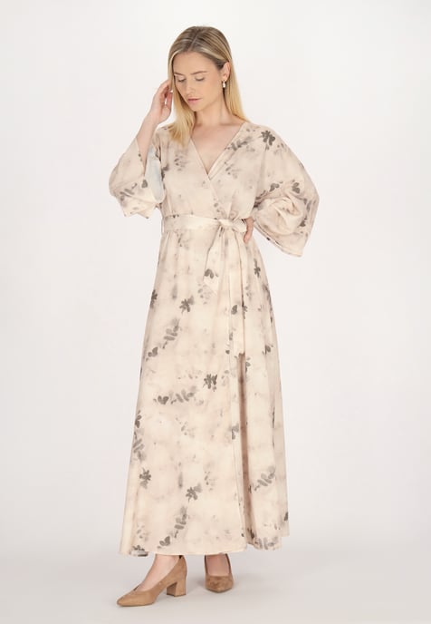 usha Kimonokleid Damen Beige Mehrfarbig - Image 2
