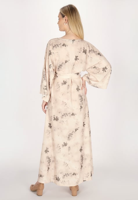 usha Kimonokleid Damen Beige Mehrfarbig - Image 4