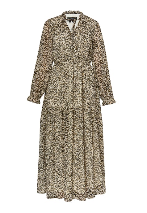 Faina Maxikleid mit Leoprint Damen Hellbeige Mehrfarbig - Image 1