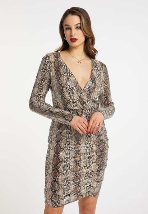 Faina Abendkleid mit Pailletten Damen Beige - Image 3