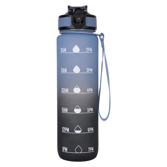 Mountain Warehouse - Wasserflasche, Druckdeckel, Ohne BPA, 1l (Blau/Schwarz) - Image 2
