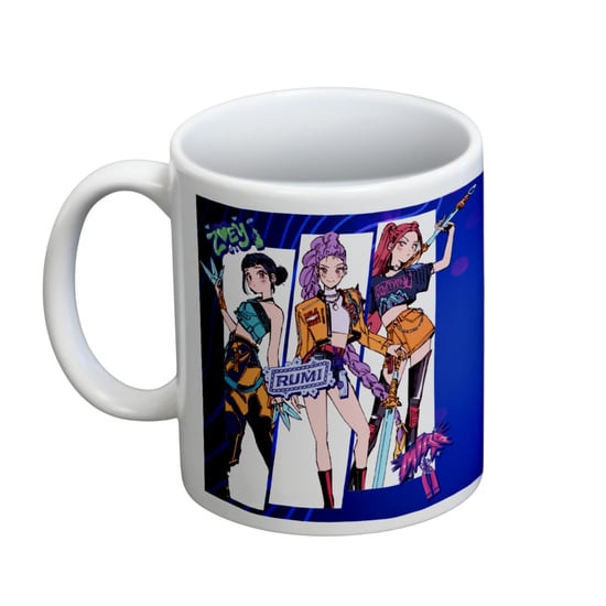 K-Pop Demon Hunters - "Huntrix" Kaffeebecher, Logo, 325ml (Weiß/Blau) - Image 2