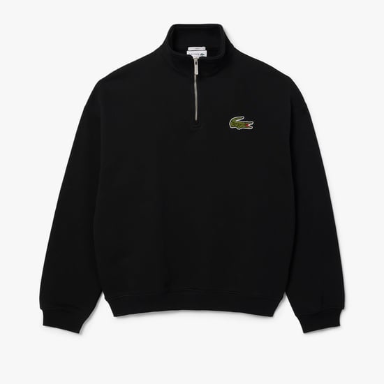 Lacoste - "Accent" Sweatshirt für Herren/Damen Unisex, Reißverschluss, lose Passform (Schwarz) - Image 1