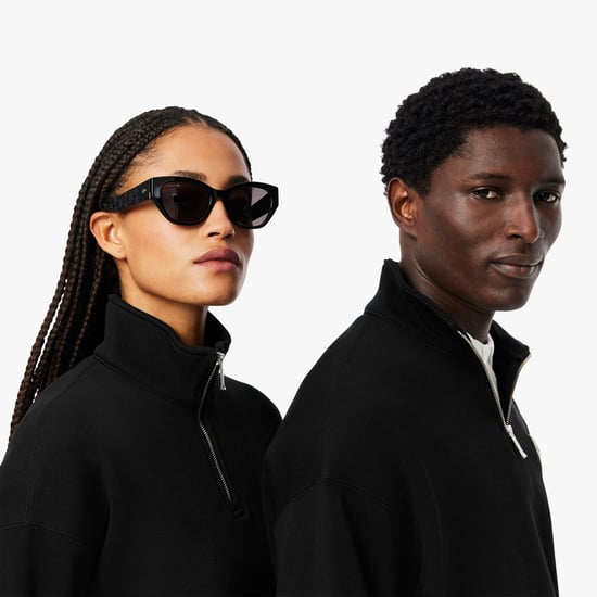 Lacoste - "Accent" Sweatshirt für Herren/Damen Unisex, Reißverschluss, lose Passform (Schwarz) - Image 4
