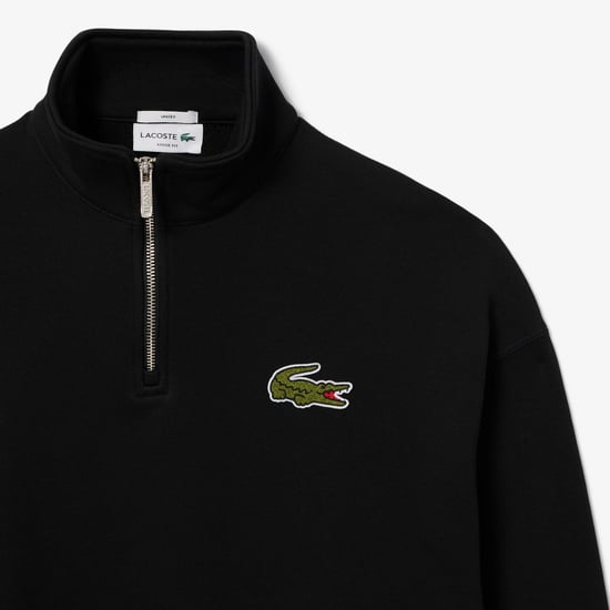 Lacoste - "Accent" Sweatshirt für Herren/Damen Unisex, Reißverschluss, lose Passform (Schwarz) - Image 5
