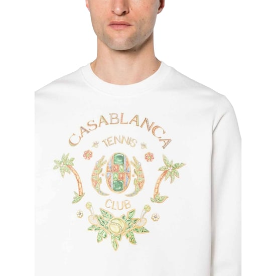 Casablanca Joyaux D' Afrique Tennis Club Bedrucktes Weißes Sweatshirt - Image 5