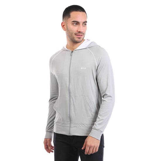 Herren Boss Mix&Match Loungewear Zip-Up Hoodie in Grau - Image 1