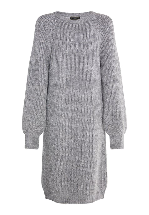 Faina Strickkleid Damen Grau Melange Silber - Image 1