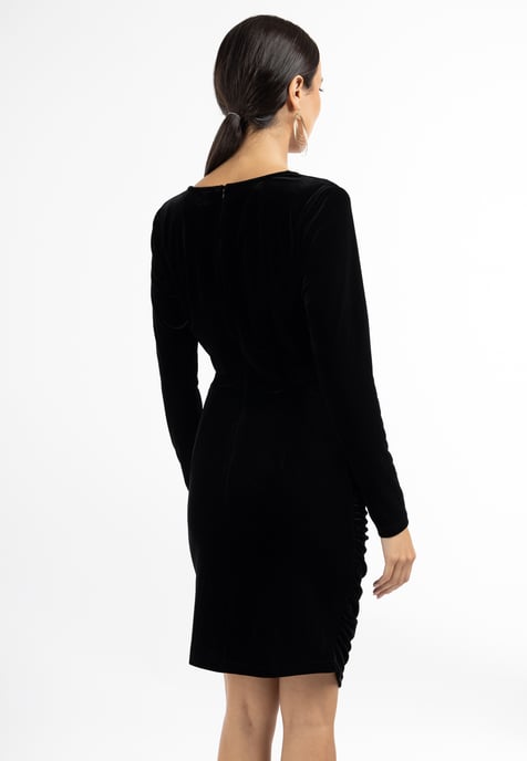 Faina samtkleid Damen schwarz - Image 4