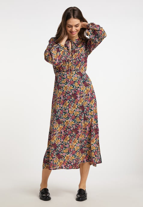 usha Maxikleid mit Blumenprint Damen Grün Mehrfarbig - Image 2
