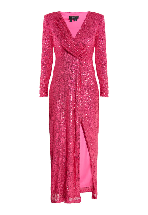 Faina Paillettenkleid Damen Rosa - Image 1