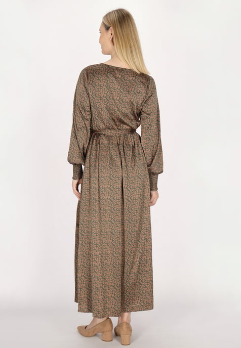 usha Kleid Damen Grün Orange - Image 4