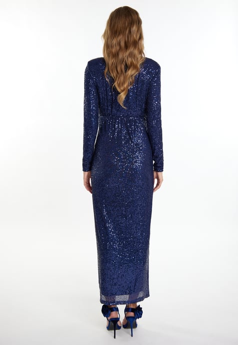 Faina Paillettenkleid Damen Marine - Image 3
