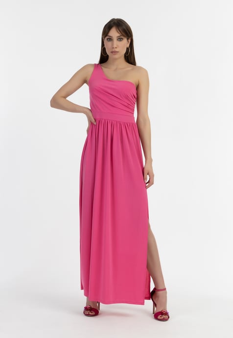 Faina One-Shoulder Maxikleid Damen Rosa - Image 2