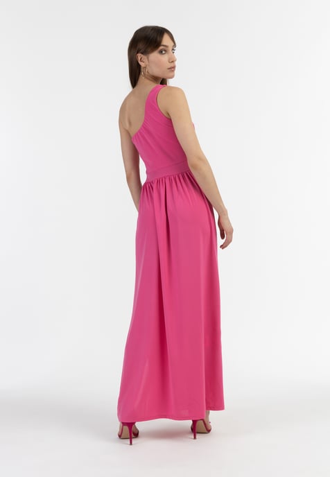 Faina One-Shoulder Maxikleid Damen Rosa - Image 3