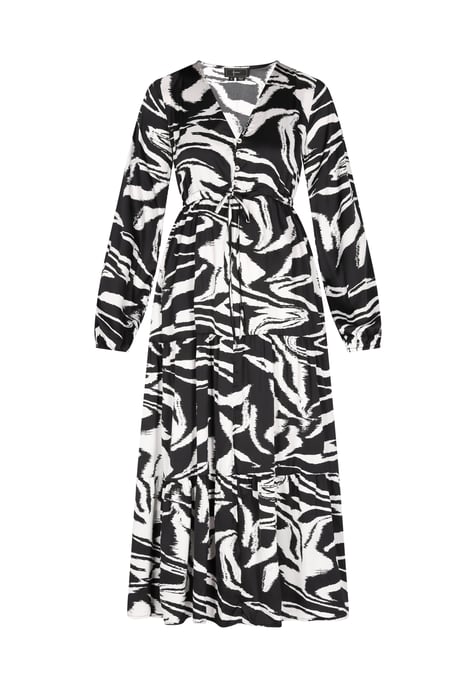 Faina Kleid Damen schwarz-wollweiß - Image 1