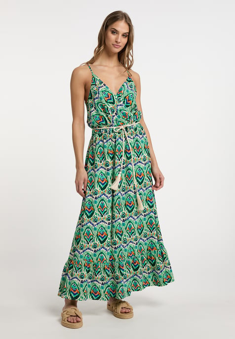 IZIA Maxikleid mit Allover-Print Damen Grün Mehrfarbig - Image 5