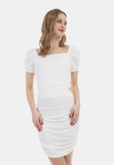 Faina Minikleid Damen weiss - Image 3
