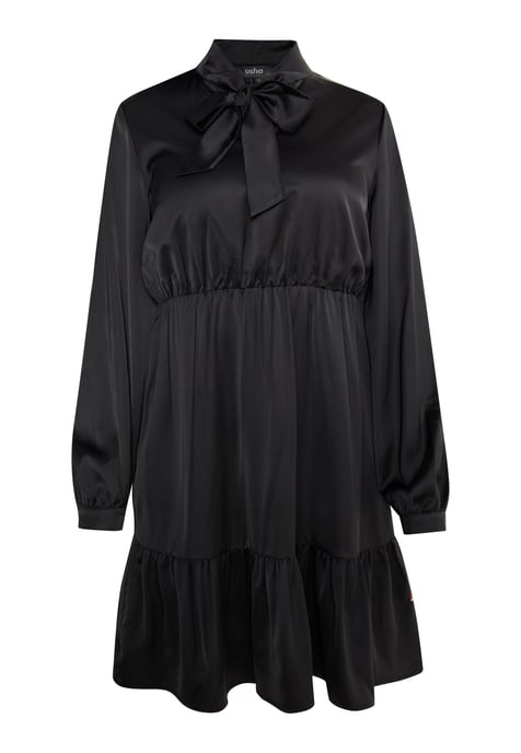 usha Midikleid mit Volant Damen schwarz - Image 1