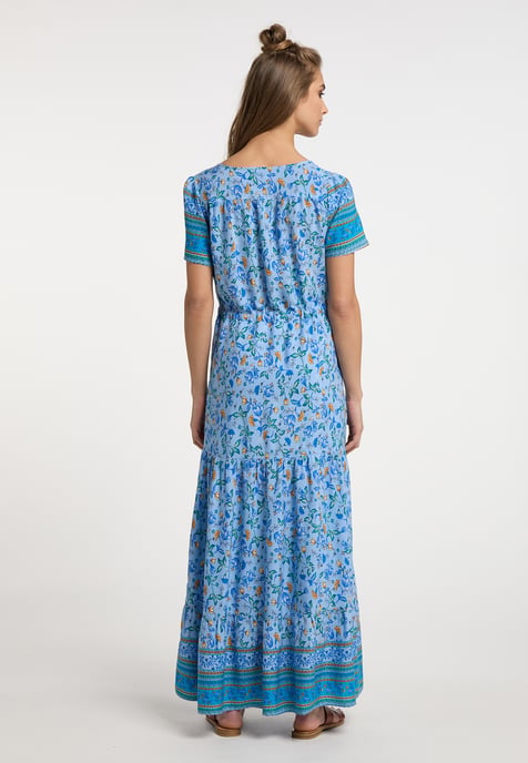 usha Maxikleid mit Blumenprint Damen Hellblau Mehrfarbig - Image 3