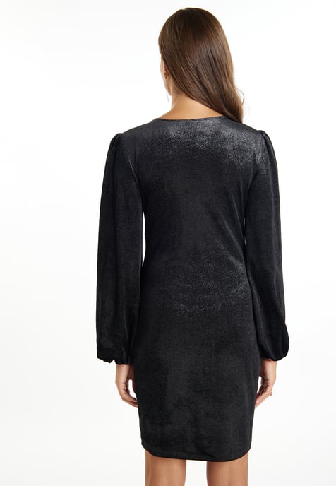 Faina Mini-Langarmkleid Damen schwarz - Image 4