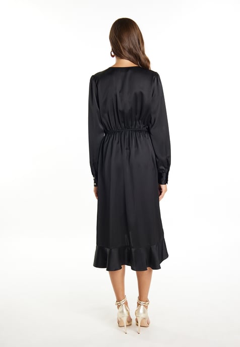 Faina Midi-Langarmkleid Damen schwarz - Image 3