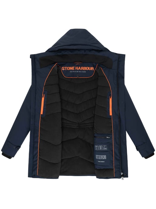 Stone Harbour Herren Winterjacke Emriis mit Fleecefutter & Kapuze - Image 5