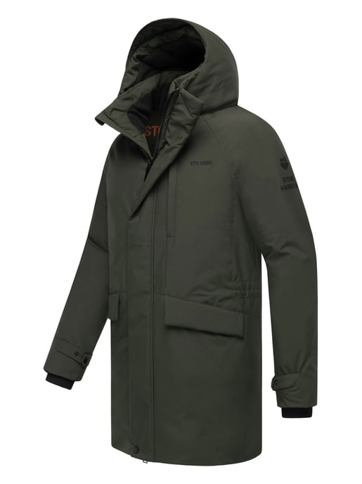 Stone Harbour Herren Winterjacke Emriis mit Fleecefutter & Kapuze - Image 3