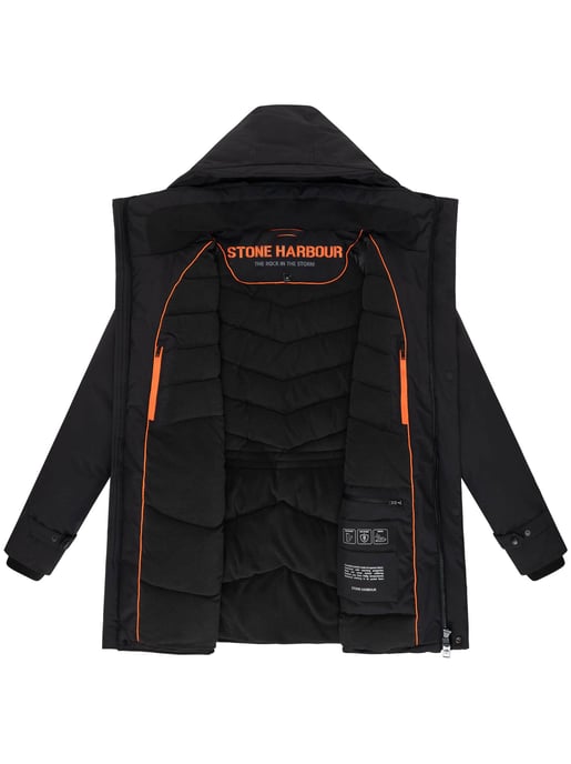 Stone Harbour Herren Winterjacke Emriis mit Fleecefutter & Kapuze - Image 5