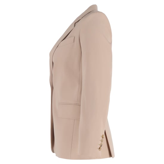 Max Mara Unno Einreiher-Blazer mit Taschen aus beigem Wollstoff - Image 2