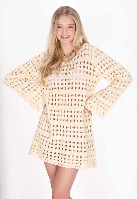 IZIA Kleid Frauen Creme - Image 3