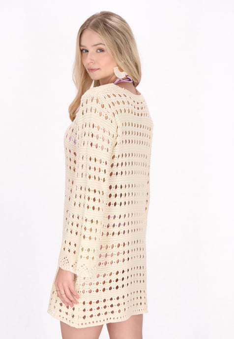 IZIA Kleid Frauen Creme - Image 4