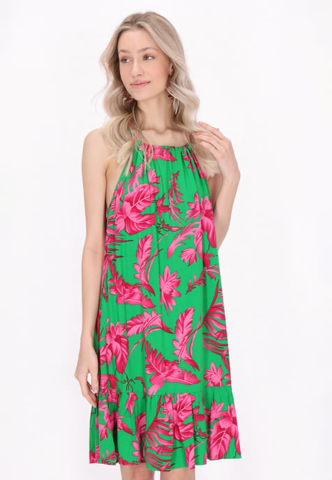 IZIA Kleid Frauen grün rosa - Image 3