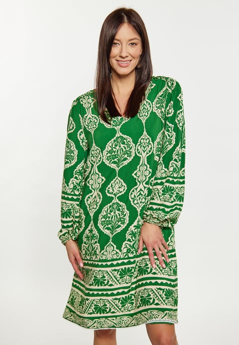 usha Kleid Damen grün Creme - Image 3